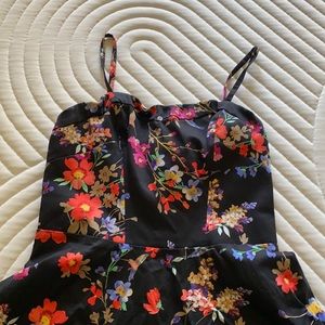 Black dress with floral prints